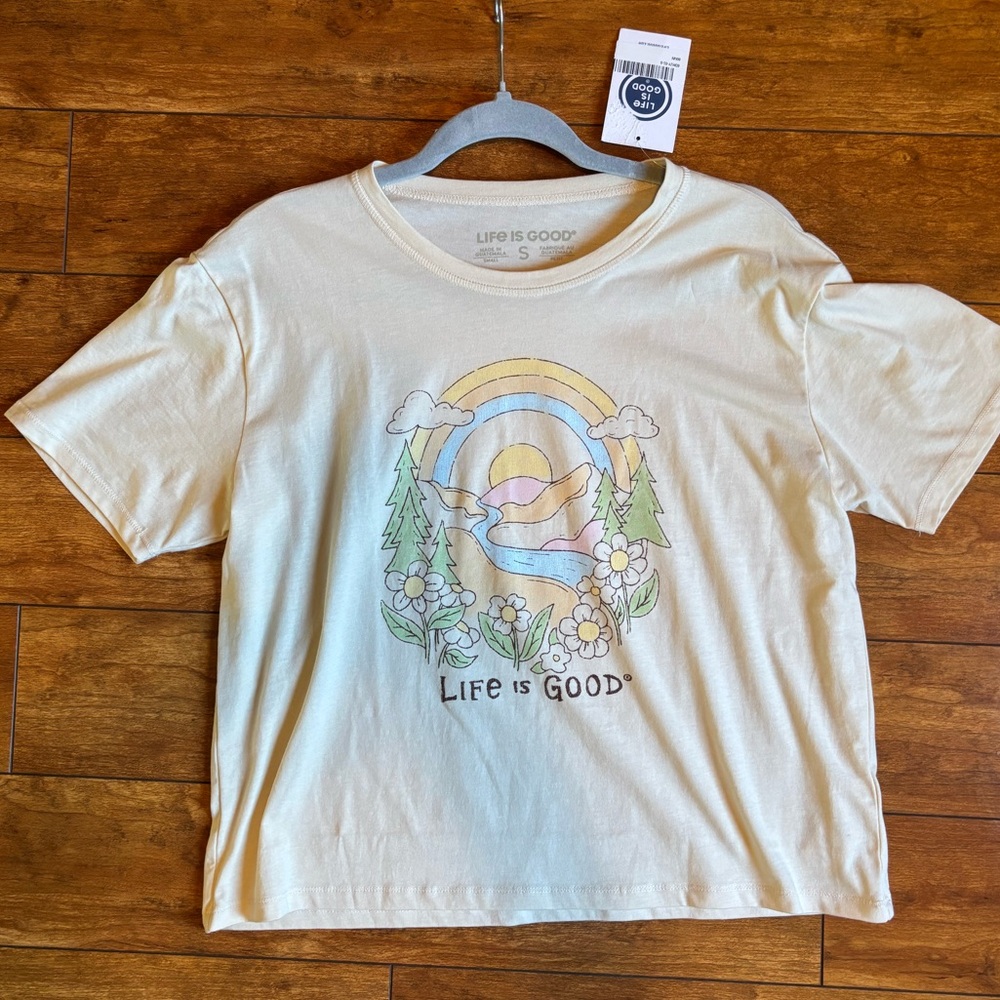 Life is Good® Fairy Tale Landscape Boxy Graphic T-Shirt - Short Sleeve